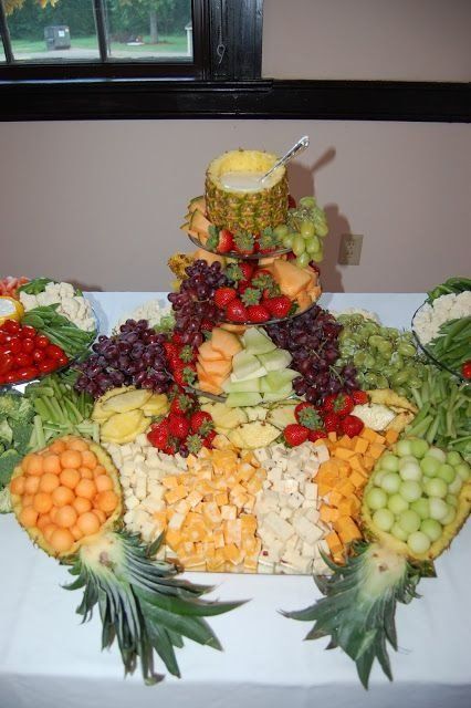 30 Tasty Fruit Platters for Just about Any Celebration ... Cheese Platter Wedding, Fruit Tables, Scary Halloween Food, Fruit Buffet, Fruit Bowl Display, Fruit Table, Edible Centerpieces, Deco Fruit, Cheese Display