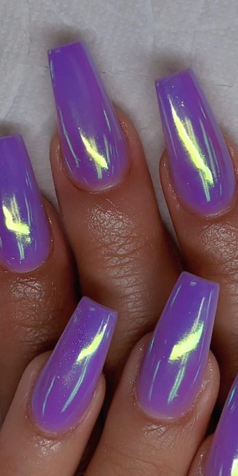 Purple Blue Chrome Nails, Multi Colored Chrome Nails, Purple Chrome Nails Short, Nail White Chrome, Summer Nails 2023 Short, Purple Chrome Nails Design, Blue Chrome Nail, Nail Design Blue, Nude Chrome