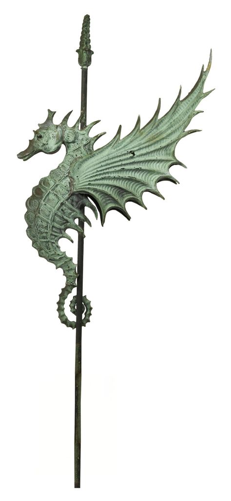 w.h. mullins co. ||| folk art sculpture ||| sotheby's n09424lot7q9vten Folk Art Sculpture, Seahorse Art, Weather Vanes, Sea Dragon, American Folk Art, Art Sculpture, Mythical Creatures, Sea Creatures, Art Exhibition