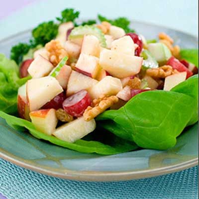 Waldorf Salad Recipe from FarmerOwned.com Low Purine Breakfast, Low Purine Recipes Meals, Low Purine Diet Recipes, Low Purine Recipes, Dense Salad, Uric Acid Diet, September Recipes, Low Purine Diet, Purine Diet