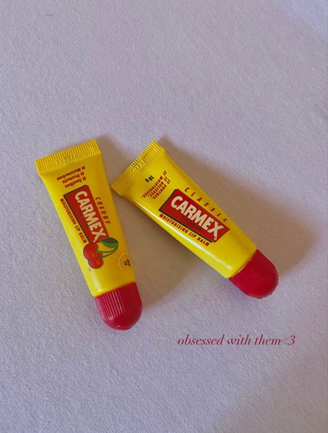 Aesthetic Lipbalm, Carmex Cherry, Carmex Lip Balm, Makeup Moisturizer, Lip Balm Collection, Moisturizing Lip Balm, Lip Balm, The Balm, Hair Makeup