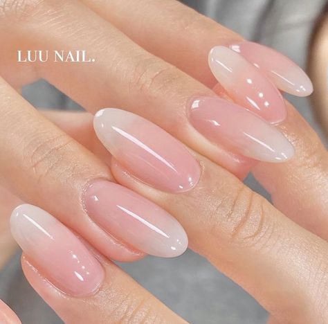 White Gel Nails, Natural Acrylic Nails, Jelly Nail, Manicure Inspiration, Acrylic Nails Coffin Pink, Jelly Nails, Luxury Nails, Classy Nails, Funky Nails