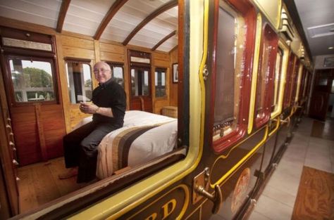 Rail enthusiast: I keep a 130-year-old train carriage inside my house Scenic Train Rides, Train Tour, African Travel, Luxury Train, Victoria Falls, Orient Express, Jaisalmer, Train Journey, Jules Verne