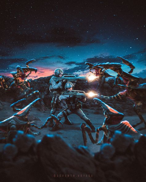 Star Ship Troopers, Starship Troopers Bugs, Exoskeleton Armor, Starship Troopers 1997, Bug Hunt, Space Marine Art, Military Science Fiction, The Fallen Angel, Movie Artwork