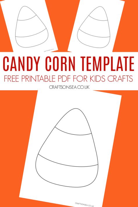 Candy Corn Template (FREE Craft Printable) Christian Candy Corn Crafts, Corn Candy Craft, Free Candy Corn Template, Candy Corn Stencil, Candy Corn Patterns Free Printable, Candy Corn Art Preschool, Candy Corn Preschool Crafts, Candy Corn Outline, Candy Corn Art Projects For Kids