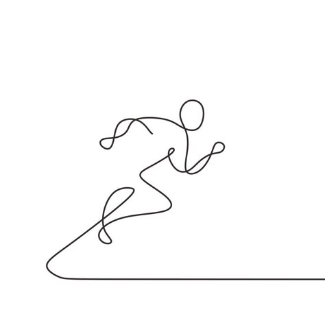 Running Aesthetic Drawing, Running Line Art, Running Doodles, Line Art Person, Running Tattoos For Women, One Line Art Drawings, Human Line Art, Runner Tattoo, Minimal Ideas