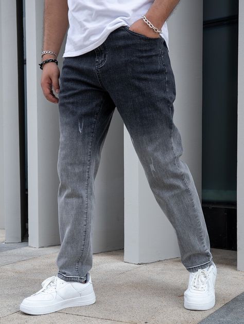 Ombre Jeans, Jeans Outfit Men, Pants Outfit Men, Indian Men Fashion, Cat Scratch, African Clothing For Men, Outfits Streetwear, Men Stylish Dress, Linen Shirt Men