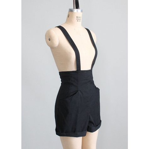 Vintage 1980s High Waist Suspender Shorts ❤ liked on Polyvore featuring shorts, black, suspender, 80s shorts, high rise shorts, highwaist shorts, vintage shorts and high-waisted shorts Unique Outfits For Women, Shorts With Suspenders, High Waisted Shorts Outfit, Vintage High Waisted Shorts, Suspender Shorts, Highwaist Shorts, 80s Shorts, Bodycon Outfits, Black Suspenders