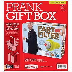 Prank-o Prank Pack Gift Box: Fart Filter Funny Wine Bottle Labels, Fart Gifts, Prank Box, Prank Gift Boxes, Prank Gifts, Bag Insert, Recycle Box, Funny Graphics, Funny Pranks