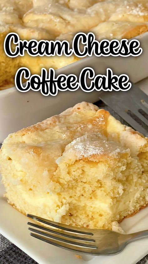 Make mornings special with this Cream Cheese Coffee Cake! With a buttery cake base, creamy layer of sweet cream cheese, and a crumbly streusel topping, it’s perfect for breakfast, brunch, or dessert. Easy to make and so delicious, it’s a recipe everyone will love! Cinnamon Cream Cheese Coffee Cake, Cranberry Cream Cheese Coffee Cake, Cheese Coffee Cake Recipes, Cream Cheese Breakfast Recipes, Cheese Danish Coffee Cake, Danish Coffee Cake, Deserts With Cream Cheese, Krusteaz Recipes, Cream Cheese Cake Recipes