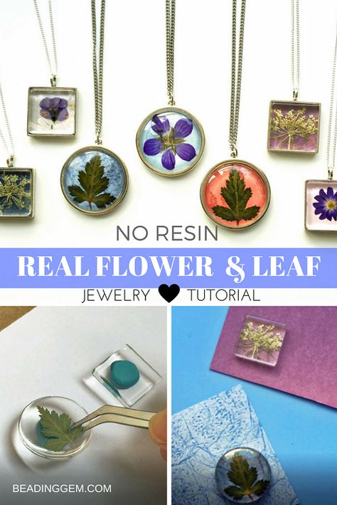 A unique informative blog of free jewelry making tutorials, design inspirations, tips and tricks and trends Journal Easy, Pressed Plants, Drying Flowers, Free Jewellery Making Tutorials, Flower Resin Jewelry, Jewerly Making, Real Flower Jewelry, Resin Projects, Repurposed Jewelry