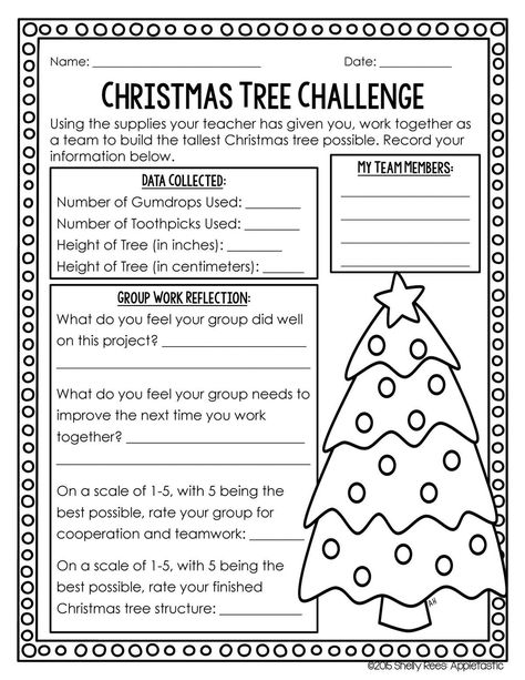 Activities For High School Students, Classroom Checklist, Activities For High School, Homeschool Christmas, Steam Challenges, Holiday Science, Holiday Worksheets, Christmas Science, Teaching Holidays