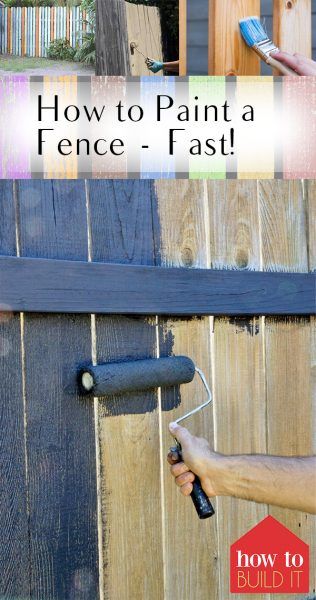 How to Paint a Fence–Fast! | How to Paint Your Fence, Painting Tips and Tricks, Backyard Projects, DIY Backyard Projects, Outdoor Living, Outdoor DIY, Outdoor DIY Projects, Popular Pin Painted Wood Fence, Fence Paint Colours, Backyard Fence Decor, Fence Outdoor, Black Fence, Old Fences, Diy Fence, Backyard Diy, Fence Art