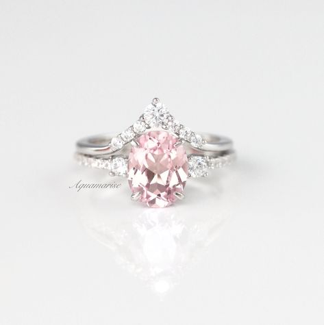 Pink Engagement, Etsy Engagement Rings, Pink Wedding Rings, Popular Engagement Rings, Cute Engagement Rings, Pink Sapphire Ring, Sapphire Color, Sterling Silver Engagement Rings, Silver Wedding Rings