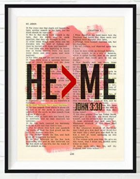 Diy Christian Gift, Christian Gifts Diy, John 3 30, Church Wall Art, Vintage Bible, Christian Art Print, Art Lessons Middle School, Bible Printables, Message Quotes