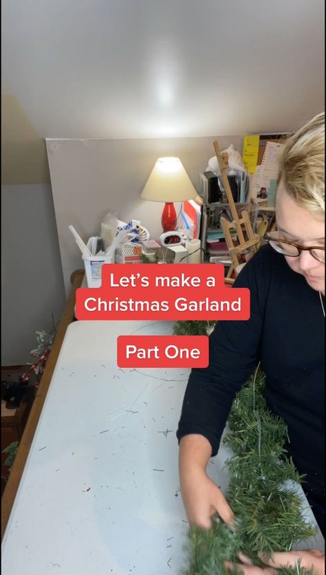 41K views · 397 reactions | Let’s make a Christmas Garland for a Mantel! Part 1 🎄 | 3 Little Greenwoods Creations | 3 Little Greenwoods Creations · Original audio Porch Decorating Spring, Diy Garland Ideas, Lantern Toppers, Holiday Mantel, Wreaths For Sale, Garland Ideas, Everyday Wreaths, Diy Videos Tutorials, Summer Door Wreaths