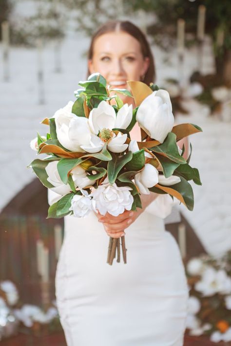 Magnolia Bridal Bouquet, Magnolias Wedding Bouquet, Magnolia Wedding Flowers, Magnolia Centerpiece, Magnolia Bouquet, Southern Romance, Brides Flowers Bouquet, Pomander Balls, Wyoming Weddings