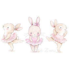 Bunny Ballerina, Nursery Illustration, Kids Decals, Art Mignon, Bunny Art, 수채화 그림, Wall Stickers Kids, Art Et Illustration, Baby Art