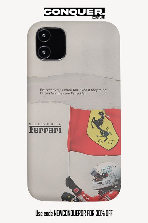 Phone case for formula one fans and especially Ferrari F1 team #F1 #Formulaone #FerrariF1 #Charlesleclerc #Carlossainz F1 Phone Case Ideas, Ferrari F1 Phone Case, Formula 1 Phone Case, Ferrari Phone Case, F1 Phone Case, Ferrari F1 Team, F1 Merch, Vintage Racing Poster, Wish Board