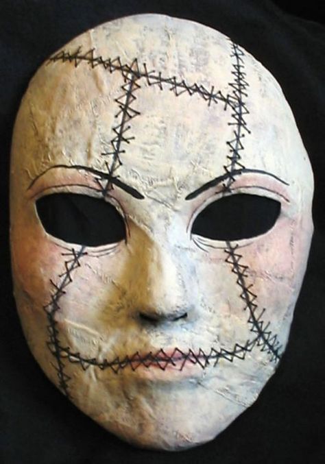 Scary Paper Mache Mask, Full Face Mask Design, Voodoo Mask, Creepypasta X Reader, Cardboard Helmet, Princess Mask, Scary Masks, Voodoo Magic, Creepy Masks