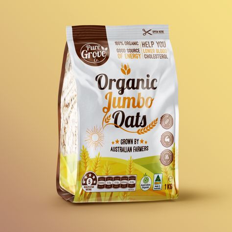 Oat Packaging Design, Oats Packaging Design, Makhana Packaging, Oatmeal Packaging, Oats Packaging, Plastic Packaging Design, Oatmeal Ideas, Rice Packaging, Mass Appeal