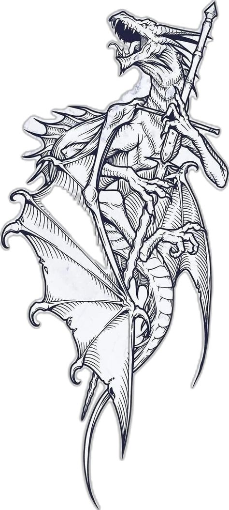 Digital Art Tattoo Design, Insect Tattoo Stencil, Big Line Work Tattoo, Medieval Drawings Illustrations, Chainmail Drawing, Engraving Art Drawing, Medieval Dragon Illustration, Medieval Drawings Sketch, Medieval Sketches