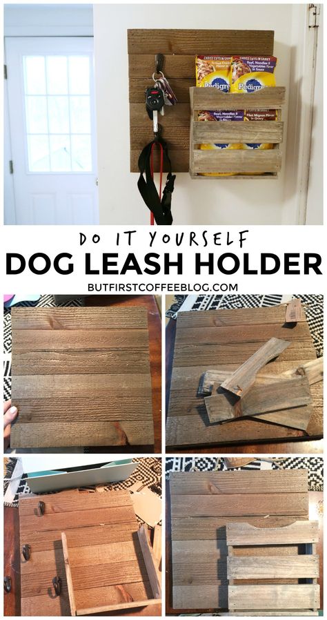 DIY Dog Leash Holder & Organizer Leash Holder Diy, Diy Leash, Dog Leash Holder Diy, Diy Dog Leash, Dog Station, Dogs Diy Projects, Dog Organization, Dog Leash Holder, Leash Holder