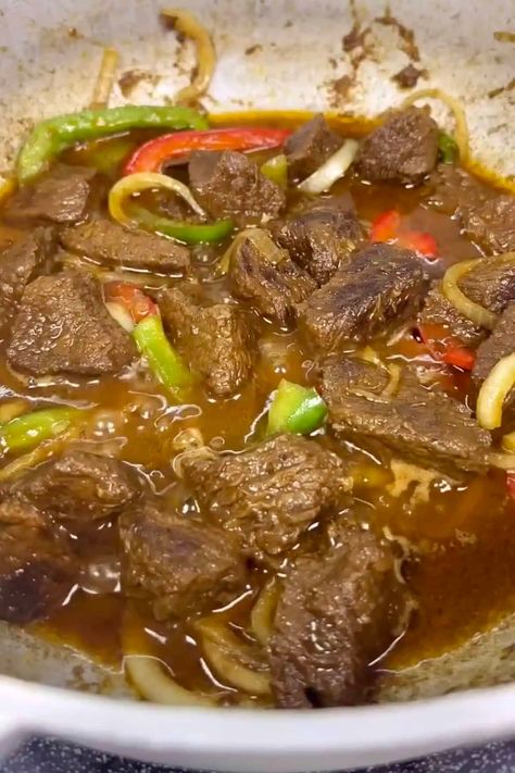 Dominican Beef Stew Recipe (Carne de Res Guisada) Carne Guisada Dominican Recipe, Dominican Beef Stew, Beef Round, Carne Guisada, Dominican Food, Rice And Beans, Marinated Beef, Beef Stir Fry, National Dish