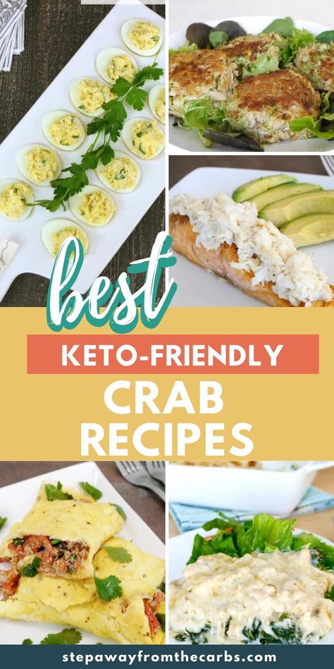 Our best keto crab recipes give you plenty of options to indulge in this luxurious seafood. Keto Crab Deviled Eggs, Low Carb Crab Rangoon, Keto Crab Imperial and more! Low Fodmap Crab Recipes, Bariatric Crab Recipes, Keto Crab Recipes, Low Carb Crab Rangoon, Crab Deviled Eggs, Zucchini Crab Cakes, Crab Meals, Crab Risotto, Crab Imperial