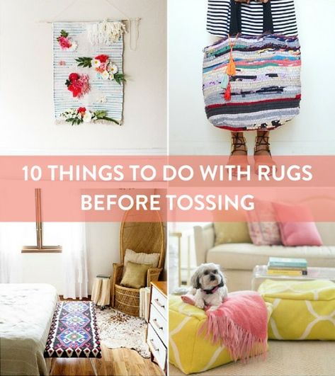 Rug Makeover, Crafts Upcycling, Diy Pouf, Craft From Waste Material, Ombre Wall, Recycled Rugs, Cozy Rugs, Asian Rugs, Floor Pouf