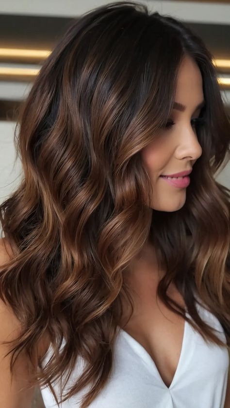 Trendy Fall Hair Colors for 2024: 15 Ideas to Elevate Your Style - TecArticles 2024 Brunette Hair Trends Fall, 2024 Brunette Hair Trends, Brunette Fall Hair 2024, Fall Hair Color For Brunettes 2024, Brown Cinnamon Hair, Warm Brunette Hair, Blonde And Brunette Hair, Trendy Fall Hair Color, Hair Color Fall