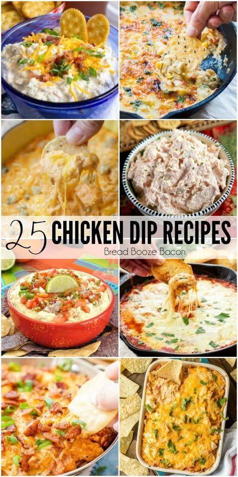 Get your party started with 25 Chicken Dip Recipes that will wow your crowd and have everyone coming back for seconds and thirds! Chicken Dip Recipes, Types Of Dips, Diy Healthy Snacks, Chicken Dip Recipe, Dinner Party Dishes, Recipes Dips, Diy Easy Recipes, Best New Recipes, Impressive Dinner