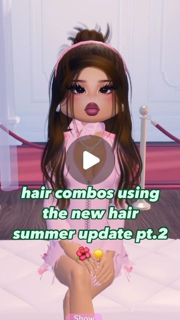 dti outfit ideas on Instagram: "hair combos with the new hair from the summer update pt.2 😋 follow for more outfit hacks and ideas! xx . . . . . . . . . . . . . . #roblox #robloxedits #dresstoimpress #dresstoimpressroblox #dti #dtiroblox #dtioutfits #dtioutfitideas #outfithacks #outfitideas #dresstoimpresssummerupdate #summer #hair #haircombo #fashion #fashiongame #fyp #fypシ #explore #explorepage #viral #trend #trending #trendingreels" Dti Hair Combos New Update, Dti Combos Free, Hair Combos Dti, Outfit Hacks, Dti Hacks, Viral Trend, Summer Hair, Summer Hairstyles, Hair Hacks