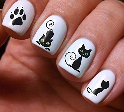 Step-by-Step Guide to Creating Intricate and Fun Cat Nail Art Designs with a Fierce Edge Cat Nail Art Designs Kitty, Cute Cat Nail Art, Cat Design Nails, Cat Acrylic Nails, Kitty Nails Design, Cat Nails Art, Cute Cat Nails, Cat Nails Design, Cat Manicure