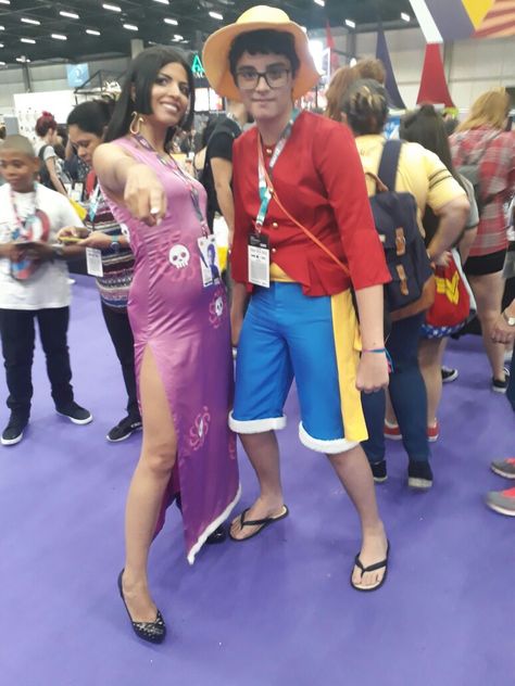 Boa Hancock and Luffy Boa Hancock Cosplay Ideas, Boa And Luffy, Hancock And Luffy, Luffy X Boa Hancock, Luffy X Hancock, Hancock Cosplay, Boa Hancock Cosplay, Luffy And Hancock, Halloween Duos