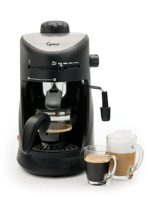 Amazon.com: Capresso 303.01 4-Cup Espresso and Cappuccino Machine: Combination Coffee Espresso Machines: Kitchen & Dining Coffee Steam, Cappuccino Maker, Nespresso Machine, Automatic Espresso Machine, Cappuccino Machine, Italian Coffee, Glass Carafe, Espresso Maker, Coffee Type