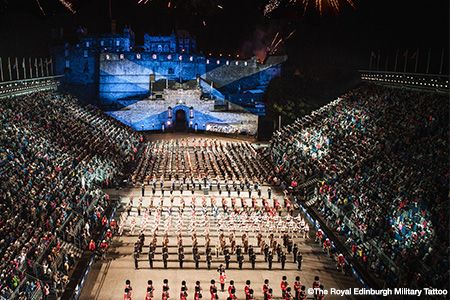 Scotland: Land of Lore & Legend featuring the Royal Edinburgh Military Tattoo Edinburgh Tattoo, Info Tattoo, Edinburgh Military Tattoo, Tattoo Festival, Military Tattoo, Military Tattoos, Edinburgh Festival, British Armed Forces, 50th Anniversary Celebration