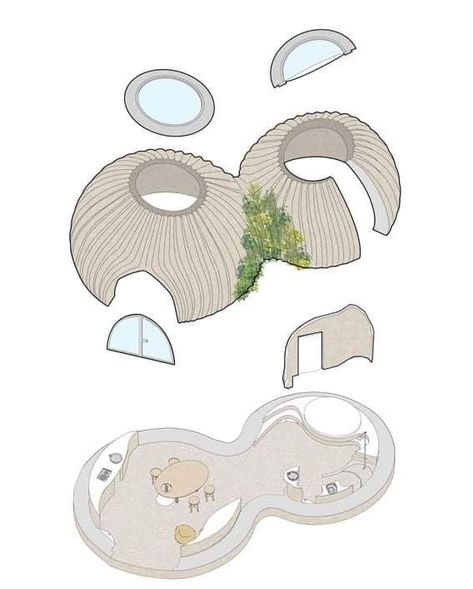 Emergency Architecture, 3d Printed Building, 3d Printed House, Earth 3d, 3d House, Global Home, Floor Layout, Round House, Eco House