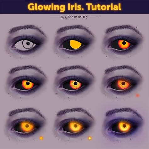 Eyes Draw, Procreate Ipad Art, How To Draw Anime, Glowing Eyes, Eyes Drawing, Digital Art Beginner, Japon Illustration, Draw Anime, Coloring Tutorial