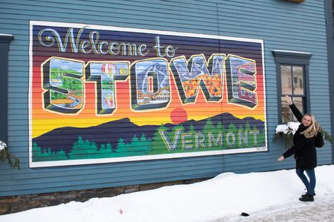 Stowe Vt Winter, Stowe Vt, Local Brewery, Pedestrian Bridge, Painted Wall, Cross Country Skiing, Mountain Resort, Mountain Top, 2025 Vision