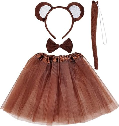 Amazon.com: Jmkcoz Kids Costume Tutu Set Monkey, Animal Fancy Dress Costume Kit, Monkey Ear Headband Bowtie Tail Bow Tie for Boys Girls Halloween Cosplay Party Decoration : Clothing, Shoes & Jewelry Diy Monkey Costume, Kids Monkey Costume, Animal Fancy Dress, Monkey Halloween Costume, Monkey Costume, Monkey Costumes, Costume Tutu, Monkey Animal, Monkey Birthday