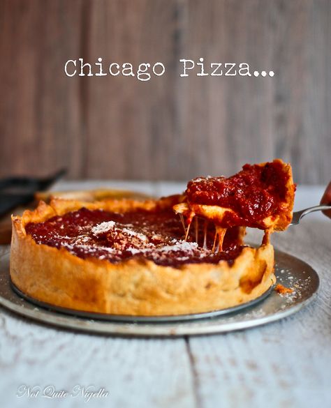 Best Chicago Pizza Recipe Chicago Pizza Recipe, Chicago Deep Dish, Chicago Deep Dish Pizza, Chicago Pizza, Mini Tart, Flatbread Pizza, Deep Dish Pizza, Best Comfort Food, Love Pizza