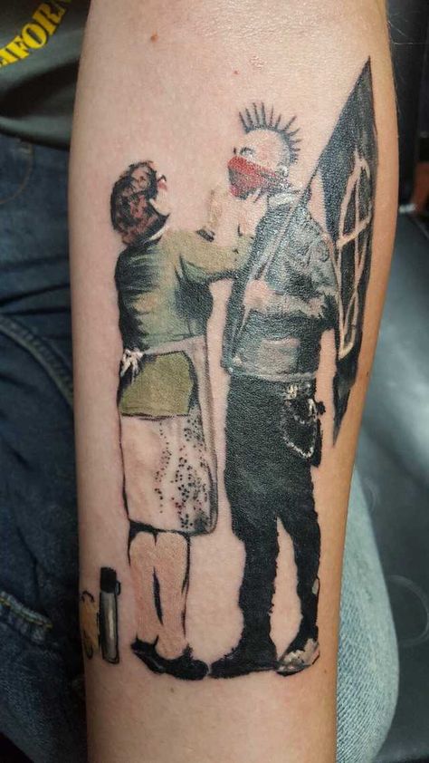 Anarchist Tattoo, Punk Tattoo Ideas, Banksy Tattoo, Acab Tattoo, Punk Tattoos, Punk Tattoo, Wicked Tattoos, School Mom, Arte Punk