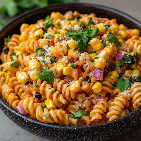 Mexican Street Corn Pasta Salad - Simply Recipes - Fewer Worries, More Delight Corn Pasta Salad Recipes, Mexican Street Corn Pasta Salad, Mexican Street Corn Pasta, Street Corn Pasta Salad, Street Corn Pasta, Corn Pasta Salad, Best Beef Jerky, Street Corn Salad, Pasta Fresh