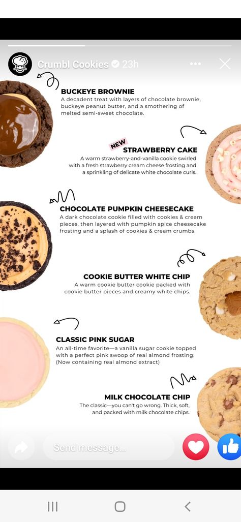 Baking Conversion Chart, Cheesecake Frosting, Moon Cafe, Crumble Cookies, Pumpkin Spice Cheesecake, Strawberry Cream Cheese Frosting, Crumbl Cookies, Dark Chocolate Cookies, Vanilla Sugar Cookie