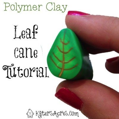 Simple Clay Leaf Canes Polymer Clay Leaf, Diy Leaf, Clay Leaf, Diy Polymer Clay, Polymer Clay Cane Tutorial, Polymer Clay Jewelry Tutorials, Polymer Clay Cane, Play Clay, Polymer Clay Canes