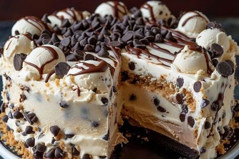 Chocolate Chip Cookie Dough Ice Cream Cake, Cookie Dough Ice Cream Cake, Chocolate Chip Cookie Dough Ice Cream, Bakery Style Cake, Food Reference, Chocolate Dipped Cookies, Cookie Dough Brownies, Make Chocolate Chip Cookies, Homemade Chocolate Chips