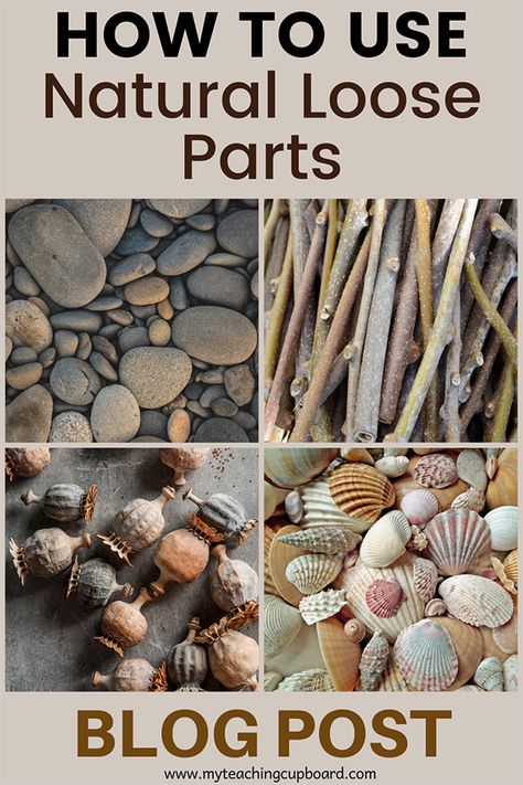 Natural Loose Parts Play, Loose Parts Construction, Literacy Loose Parts, Reggio Inspired Projects, Reggio Outside Activities, Loose Part Art Ideas, Reggio Loose Parts Ideas, Reggio Inspired Homeschool, Reggio Invitation To Play