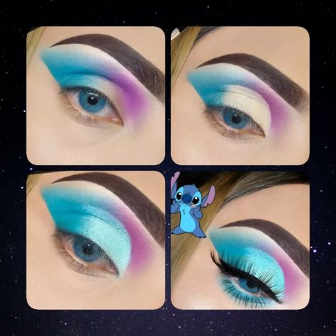 Stitch Makeup Look, Stitch Makeup, Stitches Makeup, Stitch Halloween, Disney Stitch, Dope Nails, Stitch Disney, Makeup Inspo, Makeup Looks