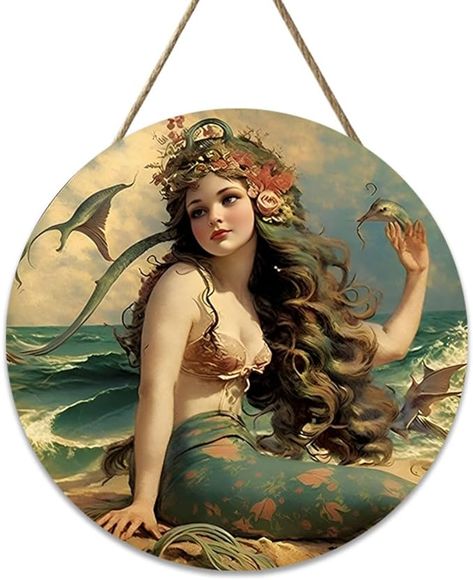 Amazon.com: Mermaid Wall Art Rustic Hanging Mermaid Wall Decor Retro Artwork Decoration for Bedroom, Living Room, Home Wall Decor,Room Wall Patio Swimming Pool Bathroom : Home & Kitchen Patio Swimming Pool, Swimming Pool Bathroom, Decoration For Bedroom, Wall Decor Retro, Mermaid Wall Decor, Pool Bathroom, Mermaid Wall Art, Fantasy Mermaid, Farmhouse Decorating